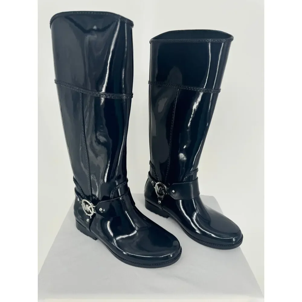 Michael Kors Fulton Harness Rain Blue Boots  Women Size 6
